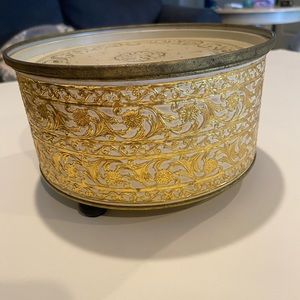 Vintage Guildcraft Embossed Gold Tin